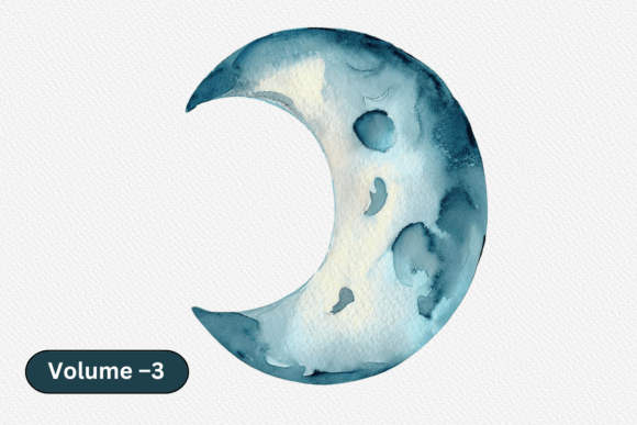 Download Watercolor Moon Phases, Moon Clipart - Moon Collection