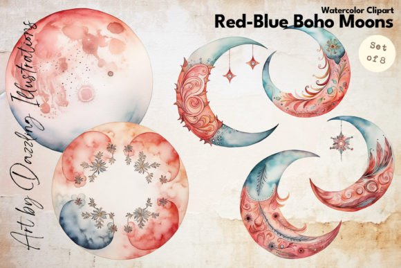 Download Boho Moon Magic | Watercolor Moons - Moon Collection