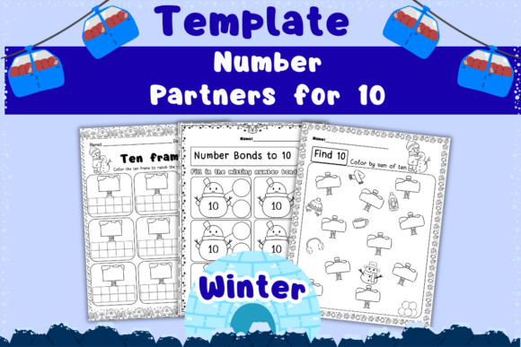 Download Winter Template Number Partners for 10 - Premium Resources