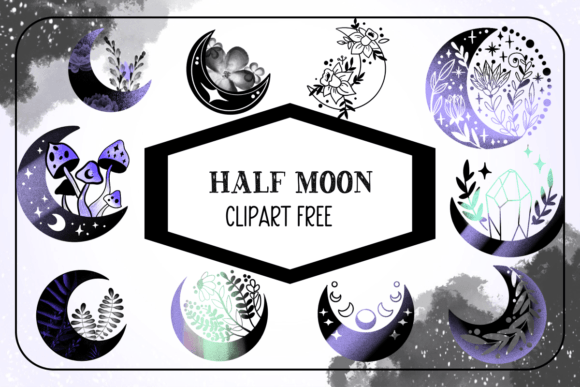 Download Half Moon Clipart Free - Moon Collection