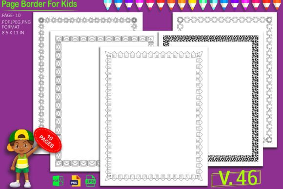 Download Vector Printable Frame Pages for Child - Printable frame Collection