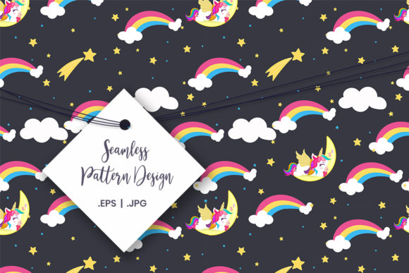 Download Sleeping Unicorn Seamless Pattern - Unicorn seamless pattern Collection