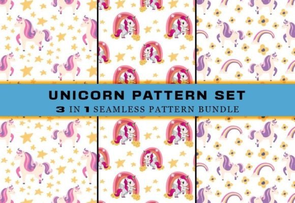 Download Unicorn Seamless Pattern Digital Papers - Unicorn seamless pattern Collection