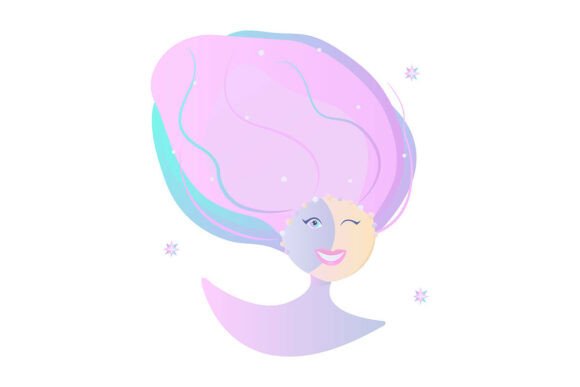 Download Cute Waxing Moon in Female Guise - Moon Collection