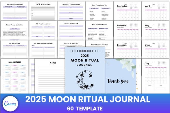Download 2025 Moon Ritual Journal - Moon Collection