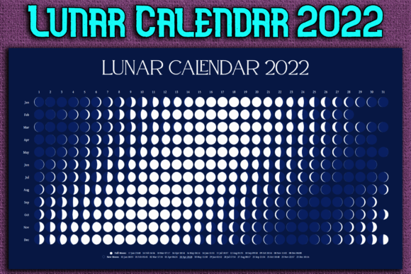 Download Lunar (Moon) Calendar 2022 - Moon Collection