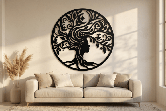 Download Mystical Moon Wall Decor Laser Cut SVG - Moon Collection