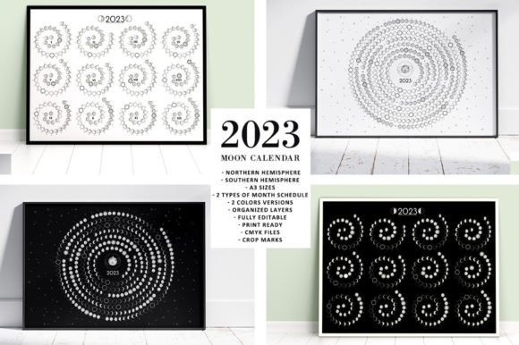 Download Moon Calendar 2023 Spiral - Moon Collection