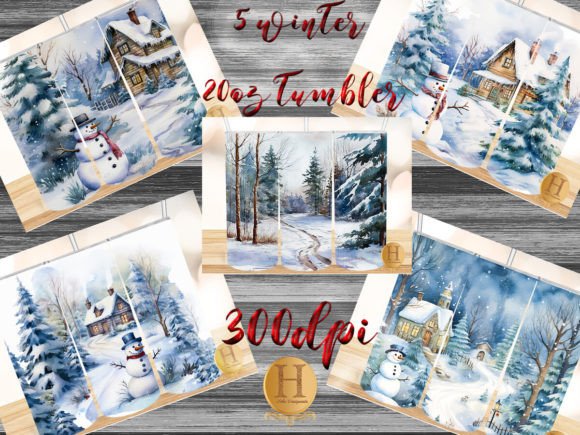 Download Winter Watercolor Snowman Tumbler Png - Premium Resources