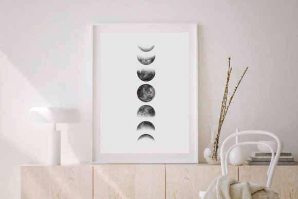 Download Moon Phase Wall Art Prints - Moon Collection