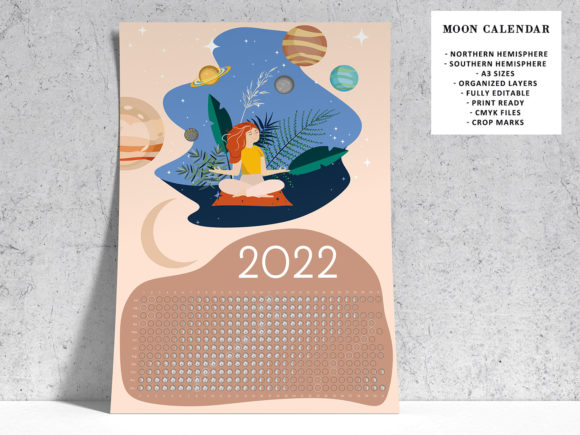 Download Moon Calendar 2022 Calm - Moon Collection