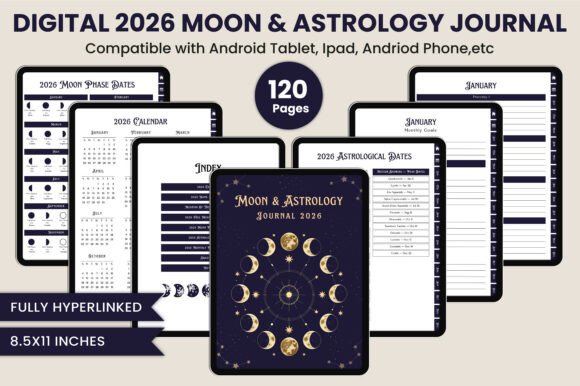 Download 2026 Digital Moon &amp; Astrology Journal - Moon Collection