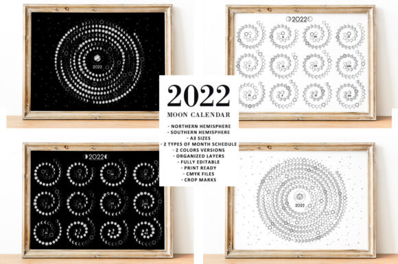 Download Moon Calendar 2022 Spiral - Moon Collection