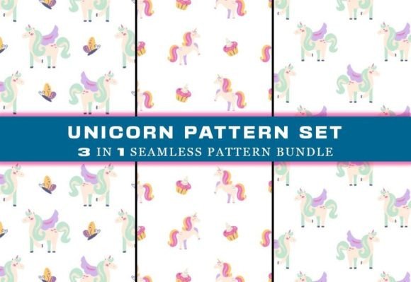 Download Unicorn Seamless Pattern Digital Papers - Unicorn seamless pattern Collection