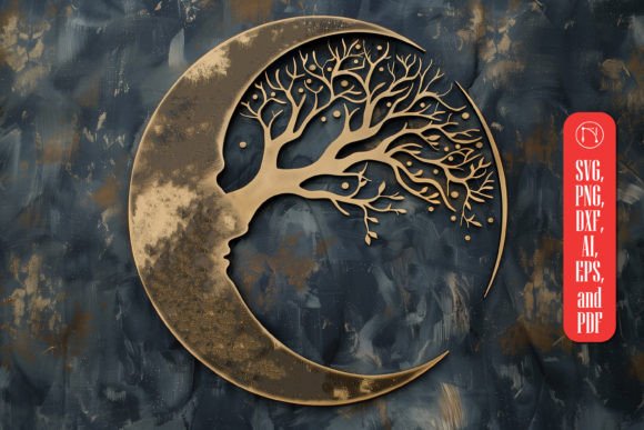 Download Mystical Moon Laser-cut Wall Decor - Moon Collection