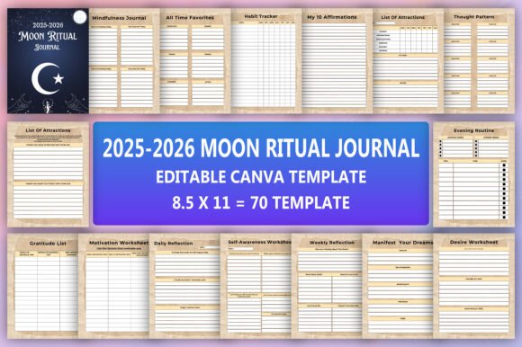 Download 2025-2026 Moon Ritual Journal - Moon Collection