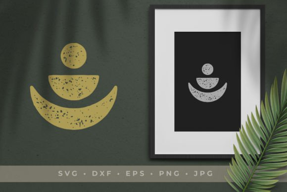 Download Abstract Esoteric Amulet with Half Moon - Moon Collection