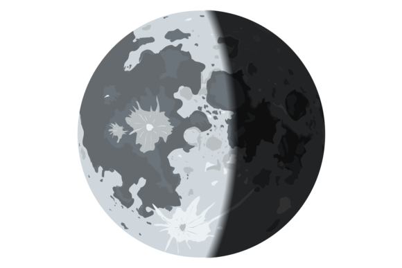 Download Half Moon. Month Lunar Cycle Phase with - Moon Collection