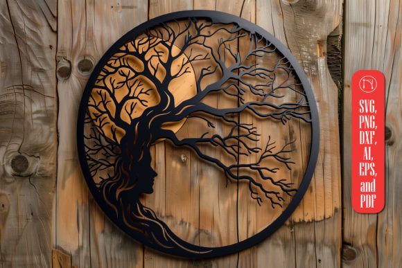 Download Mystical Moon Laser-cut Wall Decor - Moon Collection
