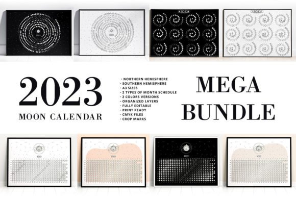Download MEGA BUNDLE Moon Calendar 2023 - Moon Collection